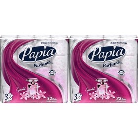 Resim Papia Tuvalet Kağıdı (3 Katlı) 32'li Pk Egzotik Parfümlü (2 Li Set) 
