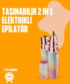 Resim Mini Usb Şarjlı Elektrikli Epilatör - Kaş Ve Yüz Tüy Temizliği İçin 2'si 1 Arada 