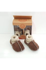 Resim Genel Markalar Kahve Kuzu Derisi Içi Yünlü Bebek Patik Panduf ( 3-9 Ay ) 