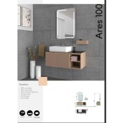Resim Evros Ares 100 cm Banyo Dolabı 