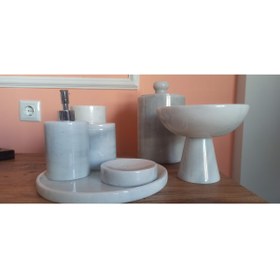 Resim MarbleTrend Mermer Banyo Seti 