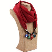 Resim Dekoratif Şifon Şal Eşarp 