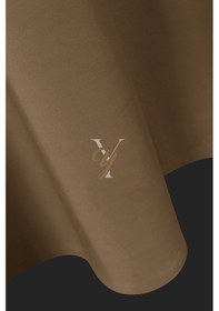 Resim İpek Kadife Fon Perde V-05 Açık Kahve Açık Kahve 