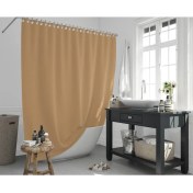 Resim Zethome Banyo Perdesi 1x120x200 Tek Kanat Duş Perdesi Halka Hediyeli Duşakabin Perdesi 0010 Bej 