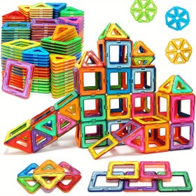 Resim Soğuk Nuro Manyetik Yapı Taşları Seti Çocuklar İçin - Yaratıcı DIY Yapım Oyuncağı, El-Göz Koordinasyonunu, Beyin Gelişimini Geliştirir, Erkek ve Kız Çocuklar İçin İdeal, Karışık Renkli ABS Mıknatıslar 