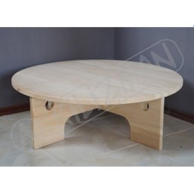 Resim Masif Ahşap Yer Sofrası Çarpı Ayak 