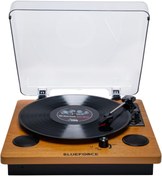 Resim Hepta Collection Blueforce Soprano Ahşap Pikap Plak Çalar Retro Bluetooth Usb SD Kart Aux Dahili Hoparlör 