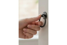 Resim 5 Adet Halka Sarkaç Mobilya Kulbu Seti - Tek Vidalı - 60 mm Füme Dolap ve Çekmece Kulpu 
