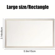 Resim Tongdashop Büyük Kare Yapışkanlı Dayanıklı Çelik Araç Aynası, Hd Makyaj Aynası 