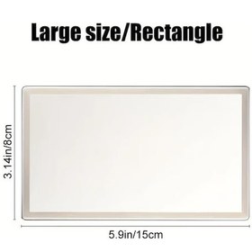 Resim Tongdashop Büyük Kare Yapışkanlı Dayanıklı Çelik Araç Aynası, Hd Makyaj Aynası 