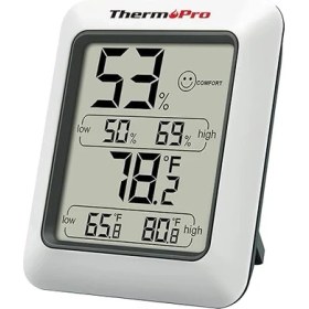 Resim CetKing TP50 Dijital Termo-Higrometre, Iç Mekan Termometresi, Higrometre, Sıcaklık ve Nem Ölçer, Oda Iklimi Kontrolü, Oda Havası Kontrolü, Klima Monitörü Için 