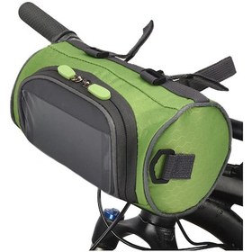 Resim Teltree Bisiklet Ön Çantası 1.5l Su Geçirmez Dokunmatik Ekranlı 6 İnç Telefon Tutucu Dağ Bisikleti Çantası Yeşil Çok Renkli 