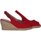 Resim Kadın Dolgu Topuklu Rahat Yazlık Keten Sandalet 001 