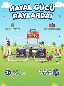 Resim Seher Oyuncak 197 Parça Çantalı Tren Seti - Standart / Standart 