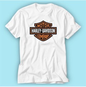 Resim Motor Company Beyaz Baskı Logo Tshirt Modeli 