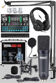 Resim yenibagshop Stüdyo Ekipmanları Private Paket-4 CX2 Mikrofon VS20 Ses Kartı Stüdyo Kayıt Seti 