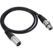 Resim Hangfox Dmx512 Sinyal Kablosu Xlr Mikrofon Kablosu Siyah-gri 1 Metre Tekli Güvenilir Bağlantı Ses Ekipmanı 