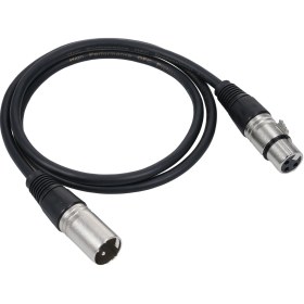 Resim Hangfox Dmx512 Sinyal Kablosu Xlr Mikrofon Kablosu Siyah-gri 1 Metre Tekli Güvenilir Bağlantı Ses Ekipmanı 