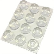 Resim Dashanshop 12li Set Şeffaf Kapı Tokmağı Tamponları Kendinden Yapışkanlı Duvar Koruyucu 