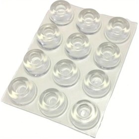 Resim Dashanshop 12li Set Şeffaf Kapı Tokmağı Tamponları Kendinden Yapışkanlı Duvar Koruyucu 