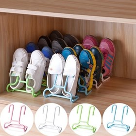 Resim 4'lü Yer Tasarruflu Ayakkabı Düzenleyici - Çok Yönlü, Taşınabilir Spor & Günlük Ayakkabı Depolama Rafı, Dayanıklı Plastik 