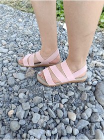Resim İnce Taban Kadın Günlük Comfort Pembe Ayakkabı Kaymaz Taban Lastikli 