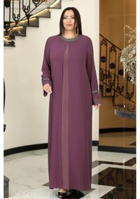 Resim Raika Moda Sultan Büyük Beden Tesettür Abiye Lavanta 
