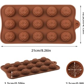 Resim Teknotrust Silikon Çikolata Kalıbı Çikolata Ay Çiçeği Silikon Kalıbı 