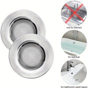 Resim 2 adet Paslanmaz Çelik Küvet Süzgeci, Banyo Lavabo Süzgeçleri, Duş Tüy Yakalayıcı, Çamaşır Süzgeci, Banyo Malzemeleri 