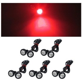 Resim Ayna Altı Led Kartal Gözü Gündüz Farı Led Kırmızı 2 Çift 