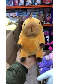 Resim Sevimli Capybarapeluş Oyuncak Uyku Arkadaşım 20 Cm Kahverengi 