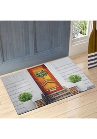 Resim Kapı Baskılı Çift Taraflı Kauçuk Kapı Önü Paspası 