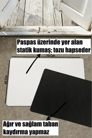 Resim KARMAT Posta Kutusu, Dama Desenli Kutu, Welcome, İç ve Dış Kapı Önü Paspası, Dekoratif Paspas 