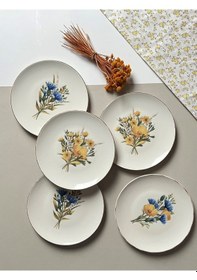 Resim Porser Lily Tuval Pasta Takımı 21cm 6 Kişilik 6 Parça Tvl6ptprs10 Çok Renkli 