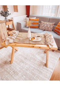 Resim Ahşap Orta Sehpa Bahçe / Balkon / Mutfak Masası 