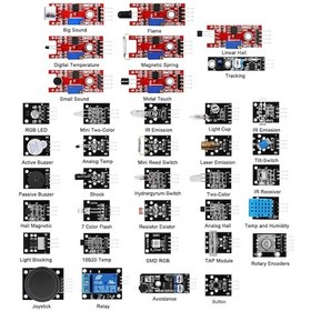 Resim Alkatronik-Arduino 37 Parça Sensör Seti Sıcaklık Nem Işık Ses Renk Alev 