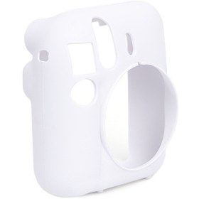 Resim Instax Mini 12 Makine Uyumlu Beyaz Koruyucu Silikon Kılıf 