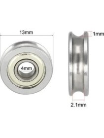 Resim Motorobit U604ZZ Kanallı Makara Tipi Rulman 4 mm U Oluklu 