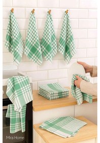 Resim 10 Lu Lüks Bulaşık Kurulama Bezi Ve Mutfak Peçetesi 50x70 Cm Daily Yeşil Çok Renkli 
