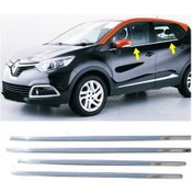 Resim Renault Captur 2014 - 2019 Cam Çıtası Paslanmaz Çelik Krom 4 Prç 