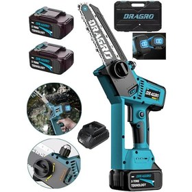 Resim Dragro Alman DRG-2YG 21 V 3000 Mah Dijital Göstergeli Dal Budama Testeresi 10 Pilli Mavi 
