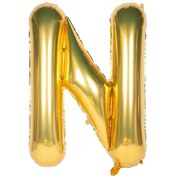 Resim Folyo N Harfi Balon 100 Cm Gold Altın Büyük Boy 40inc Folyo Balon 