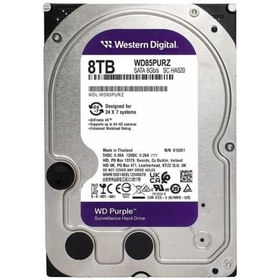 Resim WD 8TB PURPLE WD85PURZ 5700 RPM 256MB SATA-3 Güvenlik Diski 