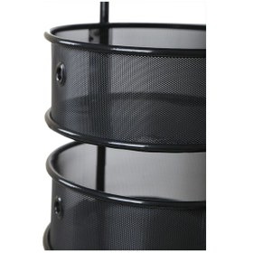 Resim Trendesk 4 Katlı Siyah Metal Patates Soğan Sebze - Meyve Sepeti Sebzelik 