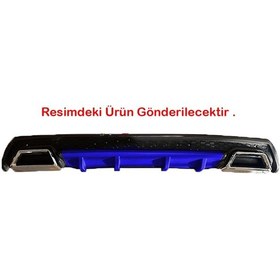 Resim Toyota Verso Mavi Difüzör Çiftli Kare Egzoz Görünümlü D Tip Difizör Uyumlu 