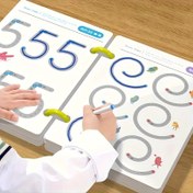 Resim 32 Sayfa Yeniden Kullanılabilir Sihirli Pratik Defter Seti | Tüm Beyin Gelişimi, Kalem Kontrolü Eğitimi ve Çizim Çalışması | Yazı Becerilerini Öğrenme, Kağıt Malzeme, Eğitim Kitabı | Renkli Sayfalar | Dayanıklı Ciltleme 