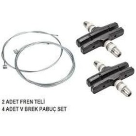 Resim Carraro Bisiklet Fren Teli & Pabuç Seti Takımı 