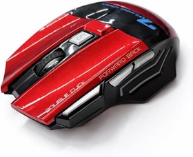 Resim Coverzone Kablosuz Oyuncu Mouse - 3200 DPI Ayarlanabilir Hassasiyet, RGB 7 Renk LED Aydınlatma, Şarjlı, Ergonomik Tasarım, 2.4GHz Wireless Gaming Mouse | GW-X7 (Kırmızı) 
