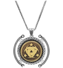 Resim Tesbihane Teşkîlat-ı Mahsusa Temalı Kalın Zincirli 925 Ayar Gümüş Madalyon 