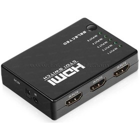 Resim Dark Full Hd 5 Giriş 1 Çıkışlı Uzaktan Kumandalı Hdmı Switch Seç 